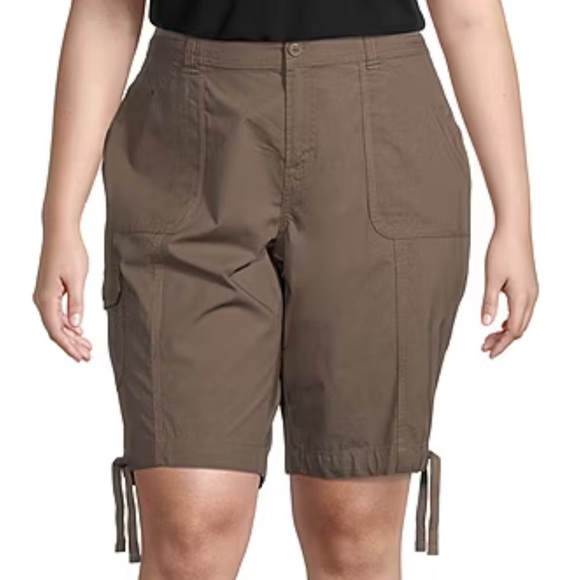 St. John's Bay Womens Mid Rise Stretch Fabric Bermuda Short, NWT - Picture 3 of 6